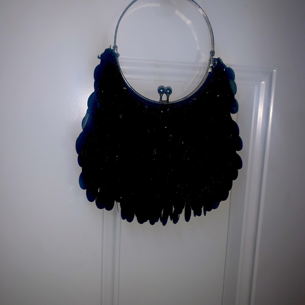 Black party handbag..